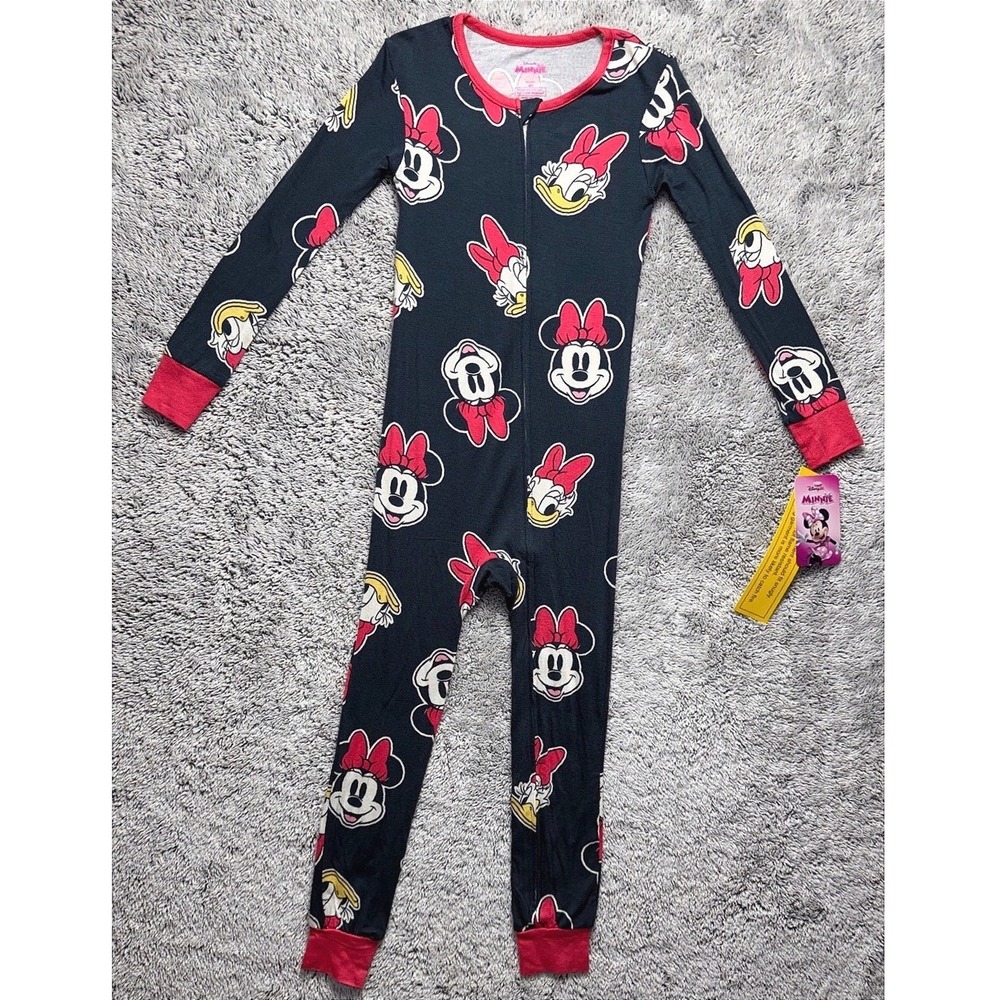 Disney Minnie Mouse Daisy Toddler Pajamas Viscose‎ Sleeper Zip Snug Fit NWT 5T